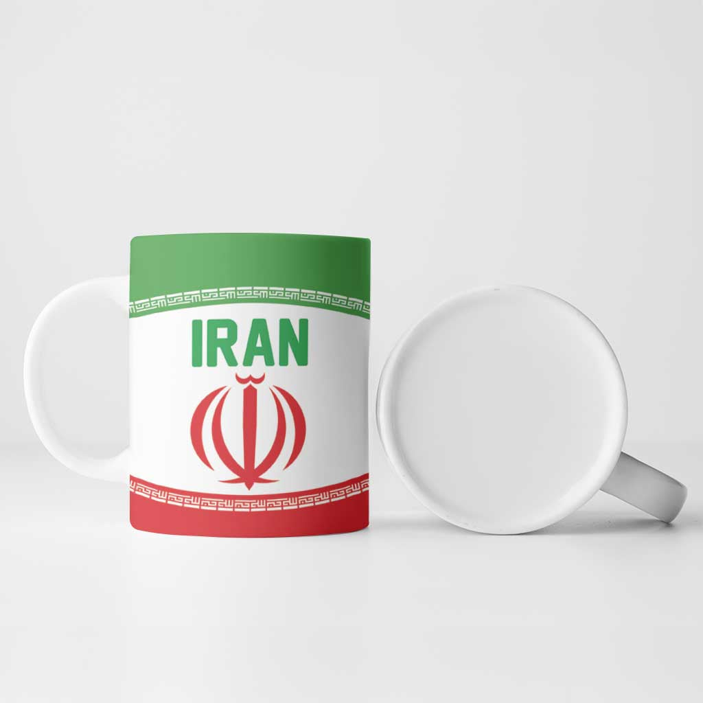 Iran Flag Custom Ceramic Mug Persian Pride National Colors
