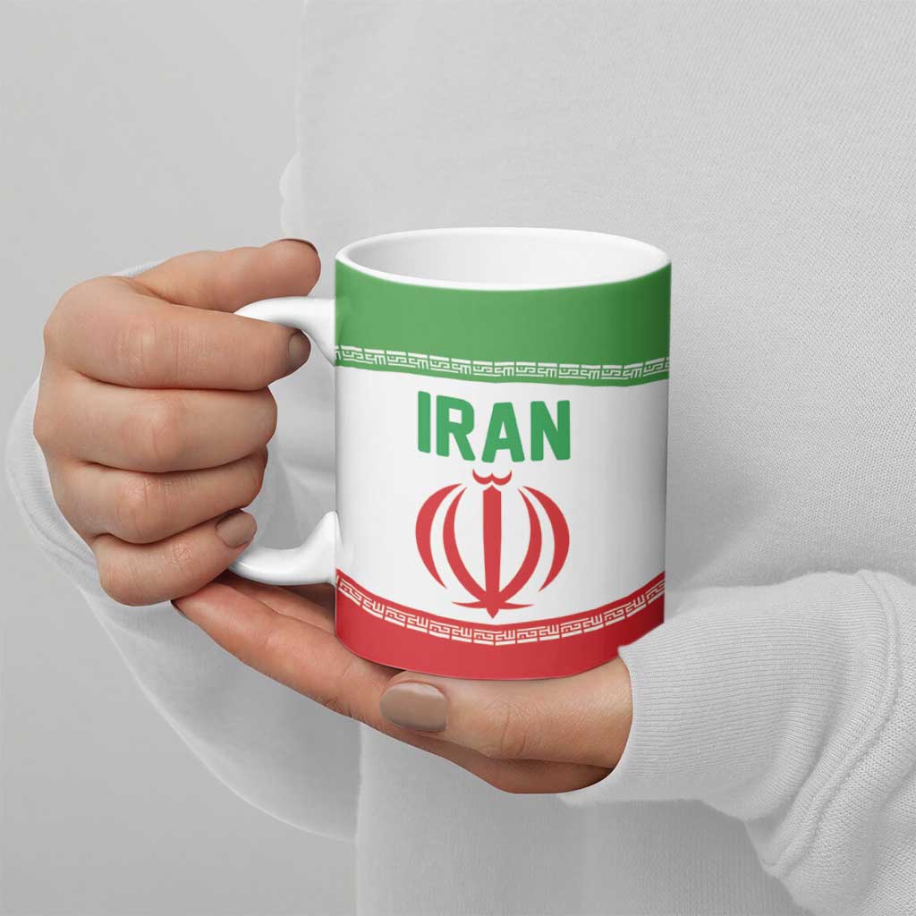 Iran Flag Custom Ceramic Mug Persian Pride National Colors