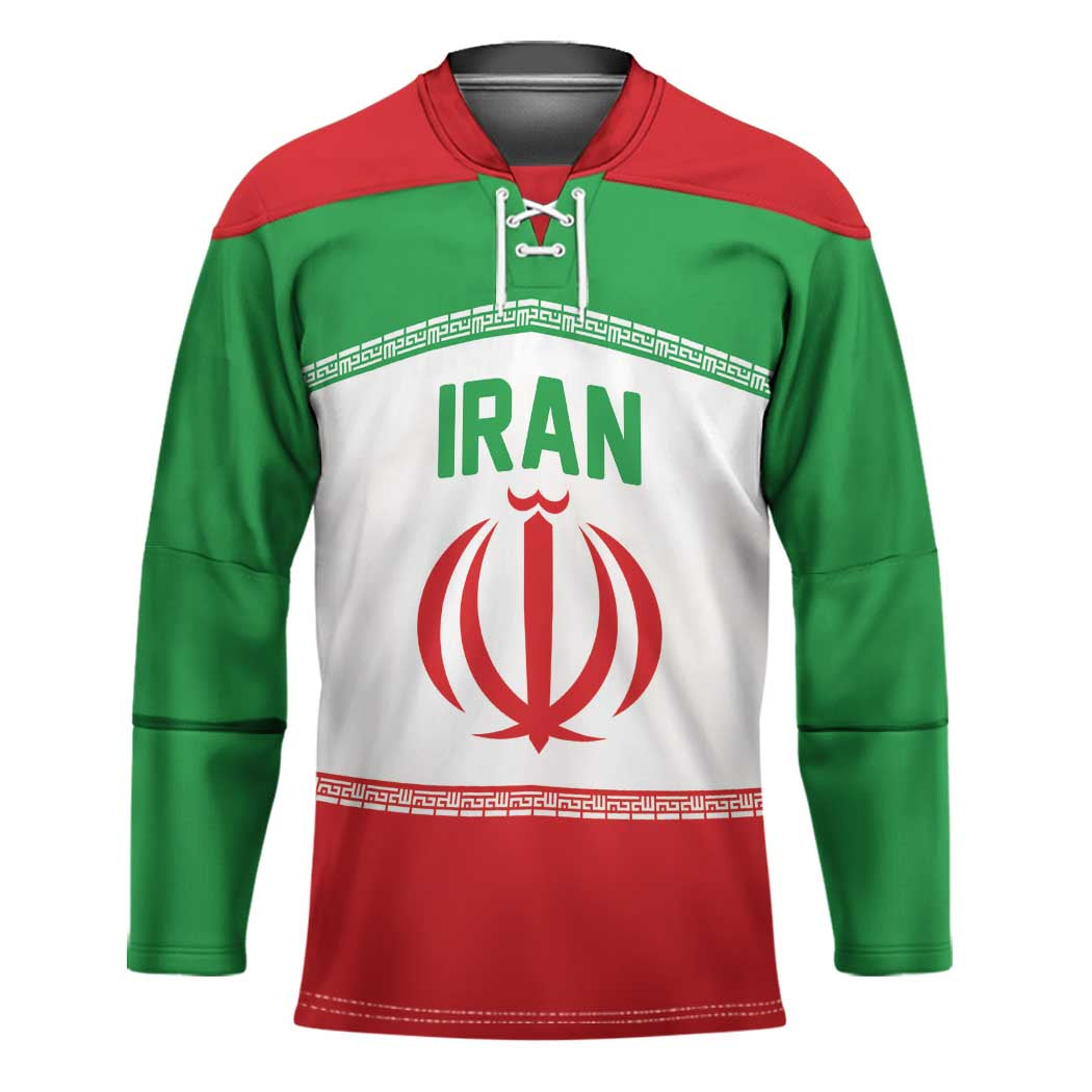 Iran Flag Custom Hockey Jersey Persian Pride National Colors