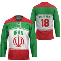 Iran Flag Custom Hockey Jersey Persian Pride National Colors
