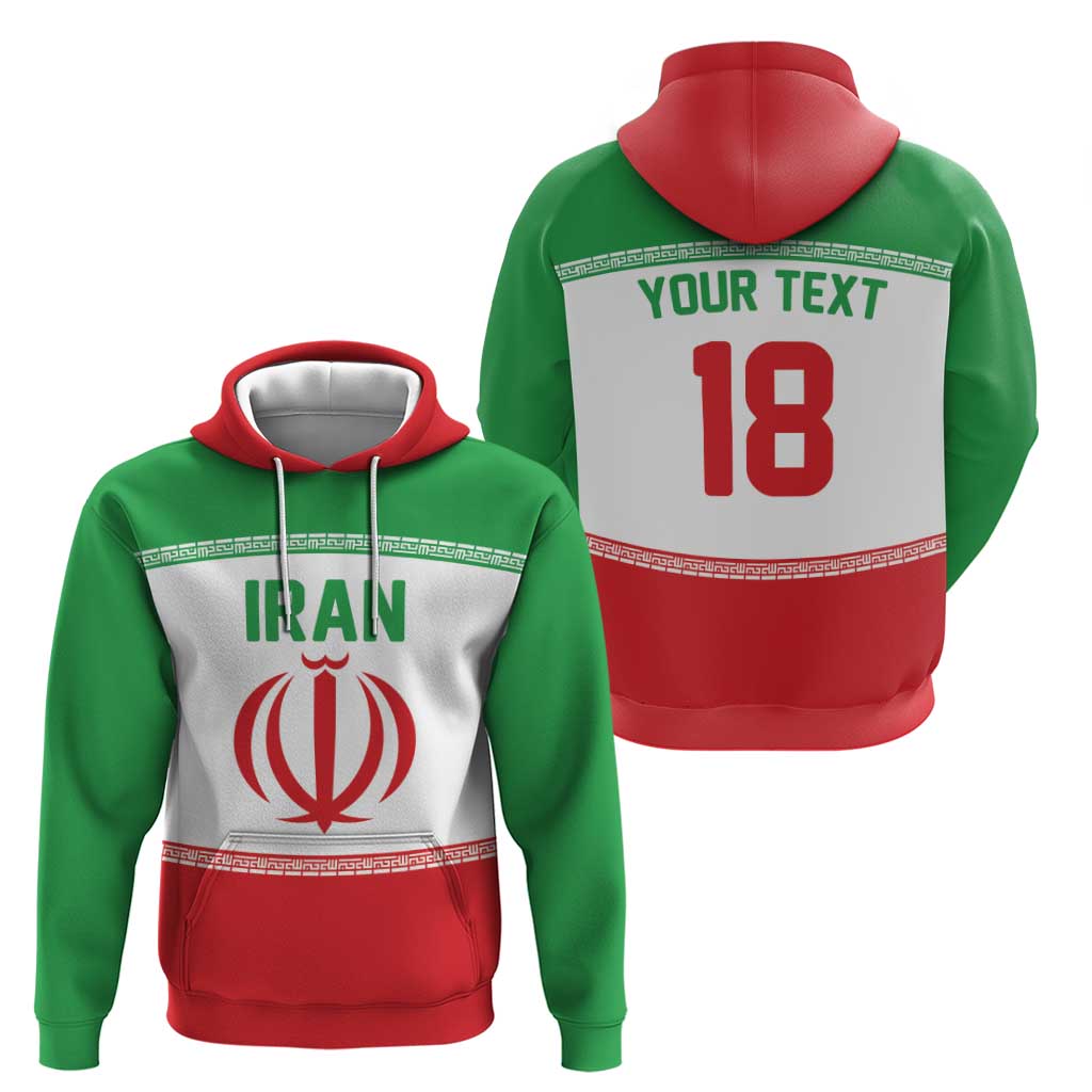 Iran Flag Custom Hoodie Persian Pride National Colors