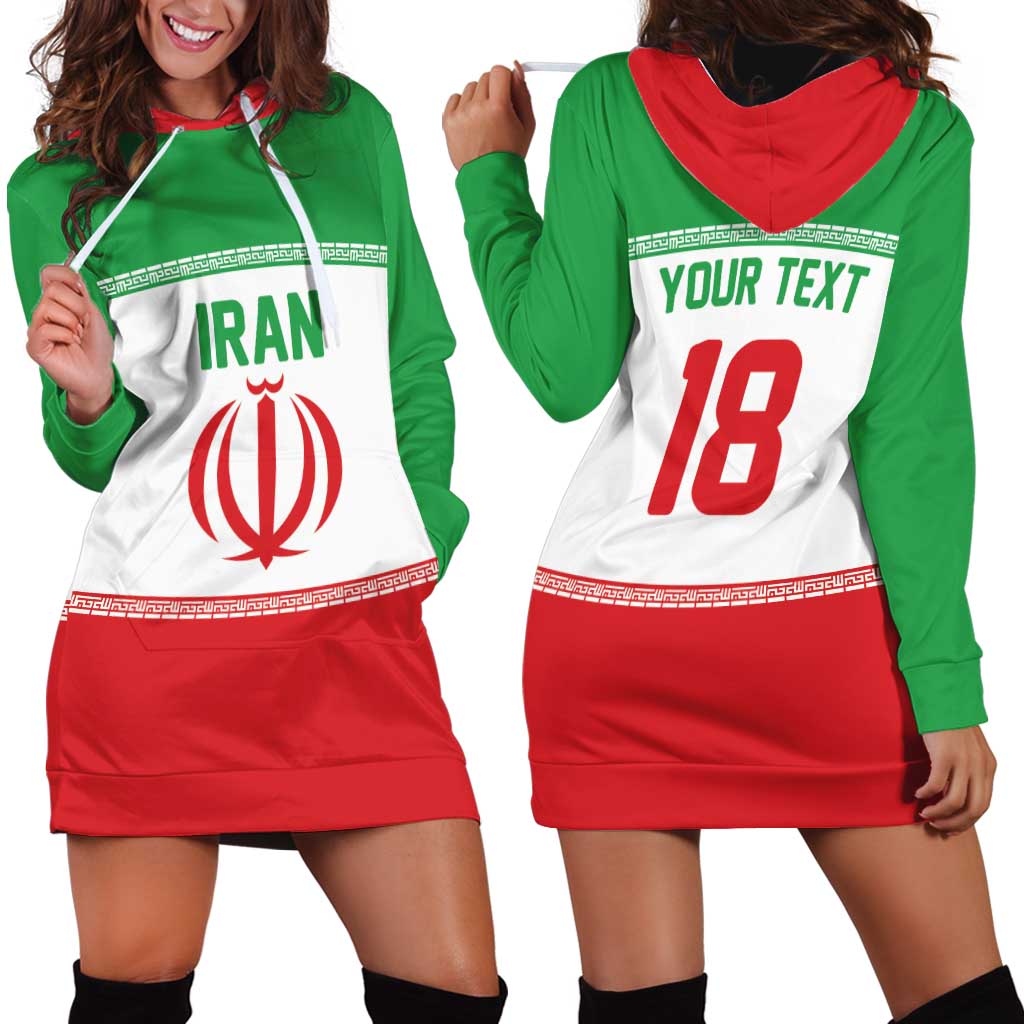 Iran Flag Custom Hoodie Dress Persian Pride National Colors