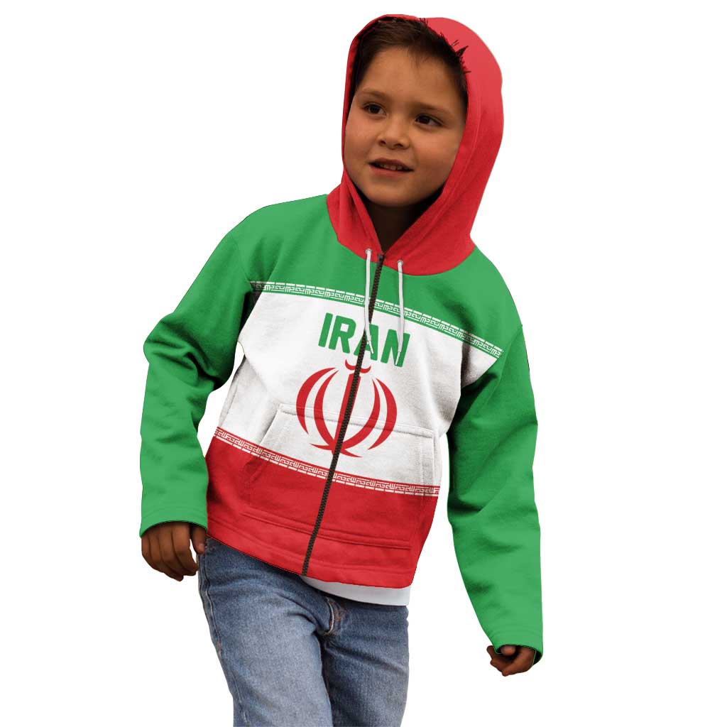Iran Flag Custom Kid Hoodie Persian Pride National Colors
