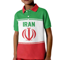 Iran Flag Custom Kid Polo Shirt Persian Pride National Colors