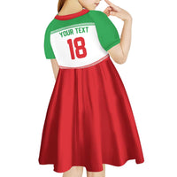 Iran Flag Custom Kid Short Sleeve Dress Persian Pride National Colors