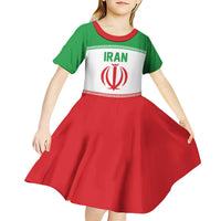 Iran Flag Custom Kid Short Sleeve Dress Persian Pride National Colors