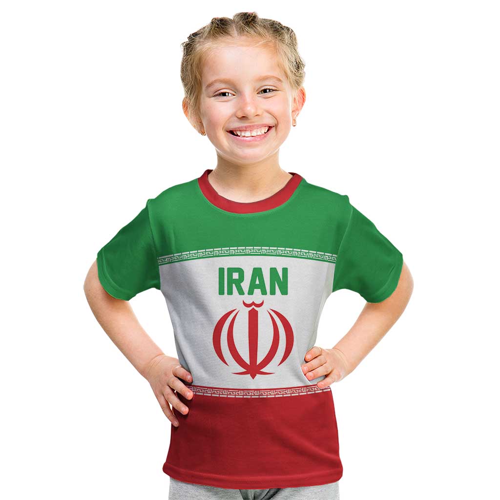 Iran Flag Custom Kid T Shirt Persian Pride National Colors