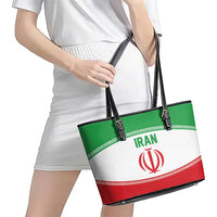 Iran Flag Leather Tote Bag Persian Pride National Colors
