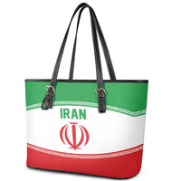 Iran Flag Leather Tote Bag Persian Pride National Colors