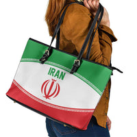 Iran Flag Leather Tote Bag Persian Pride National Colors