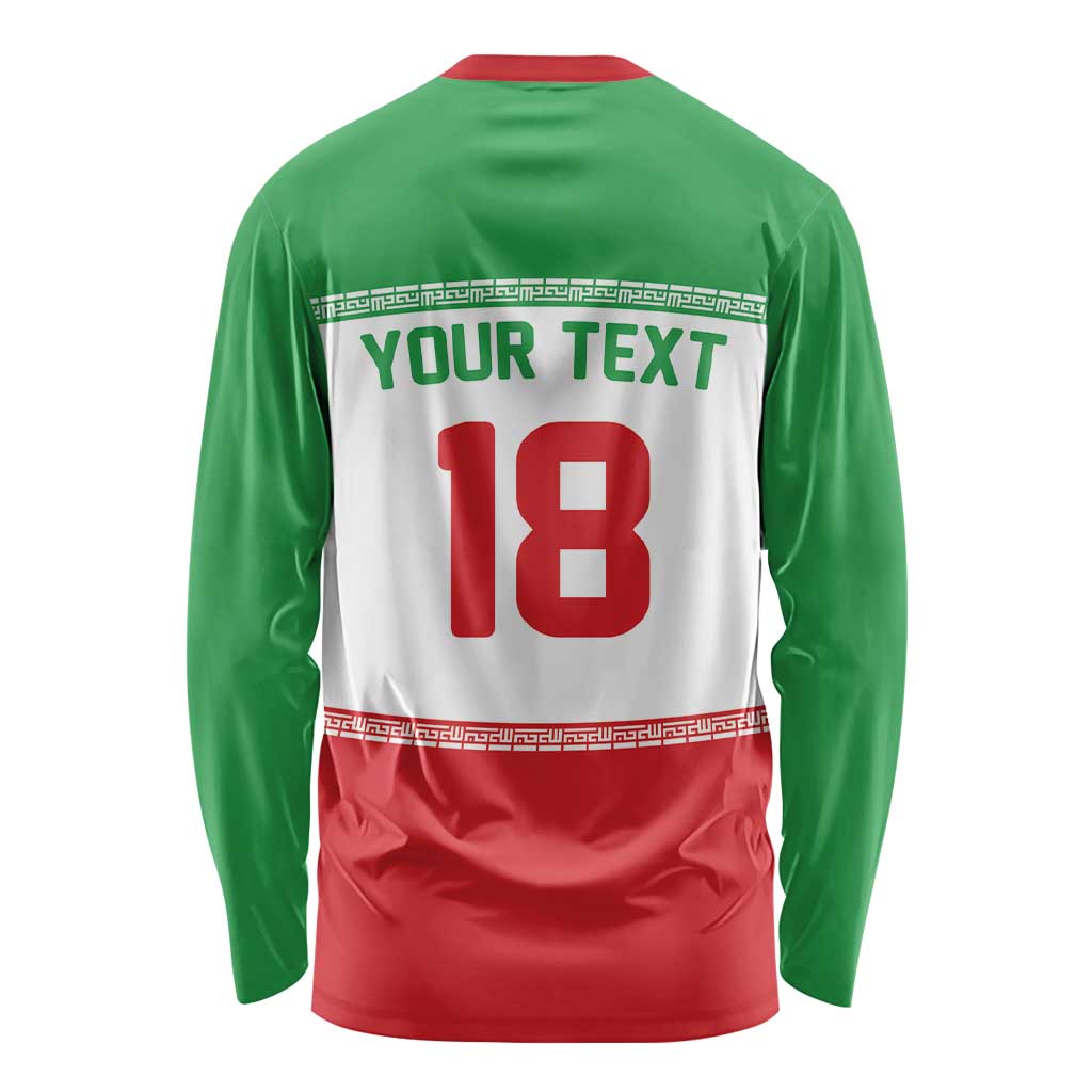 Iran Flag Custom Long Sleeve Shirt Persian Pride National Colors