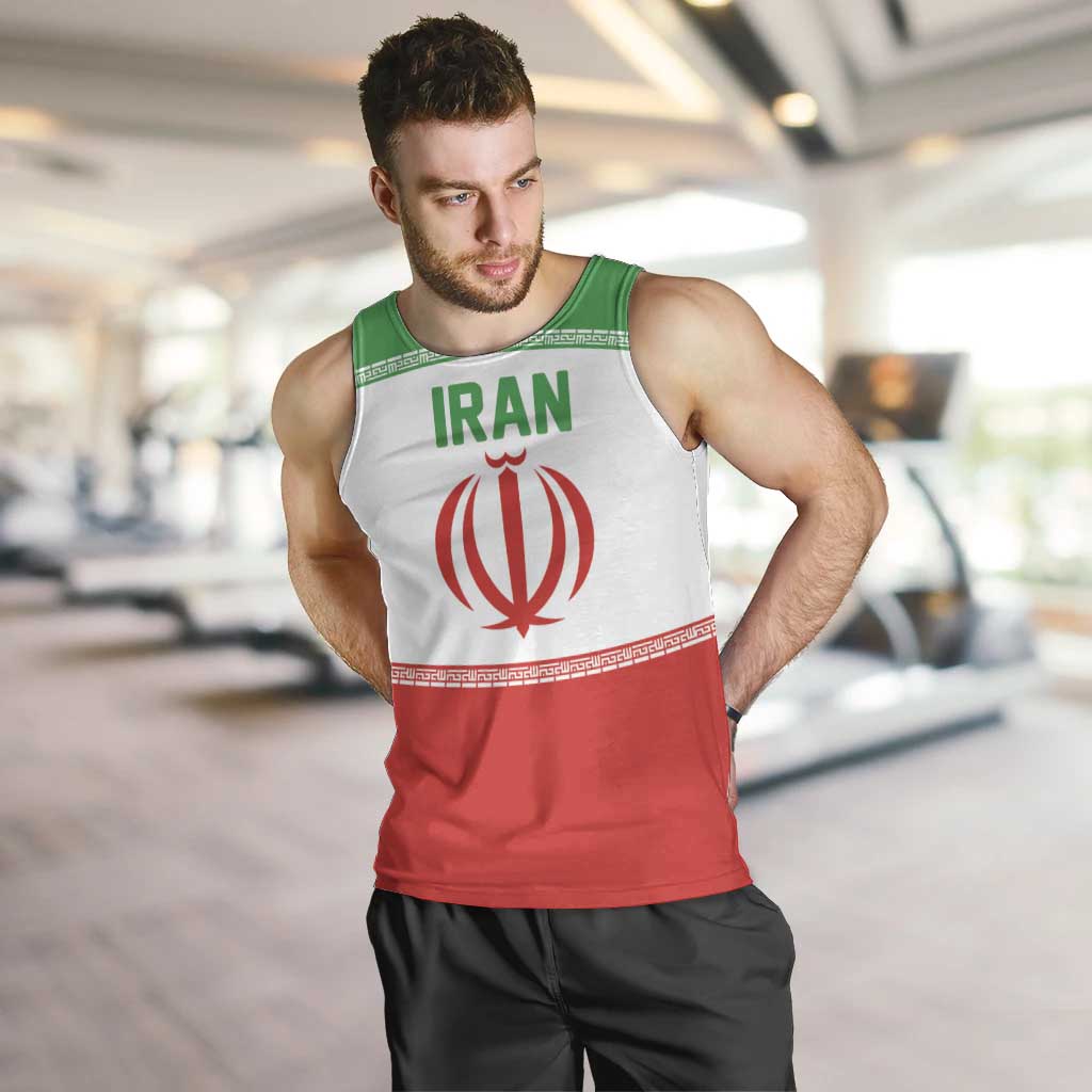 Iran Flag Custom Men Tank Top Persian Pride National Colors