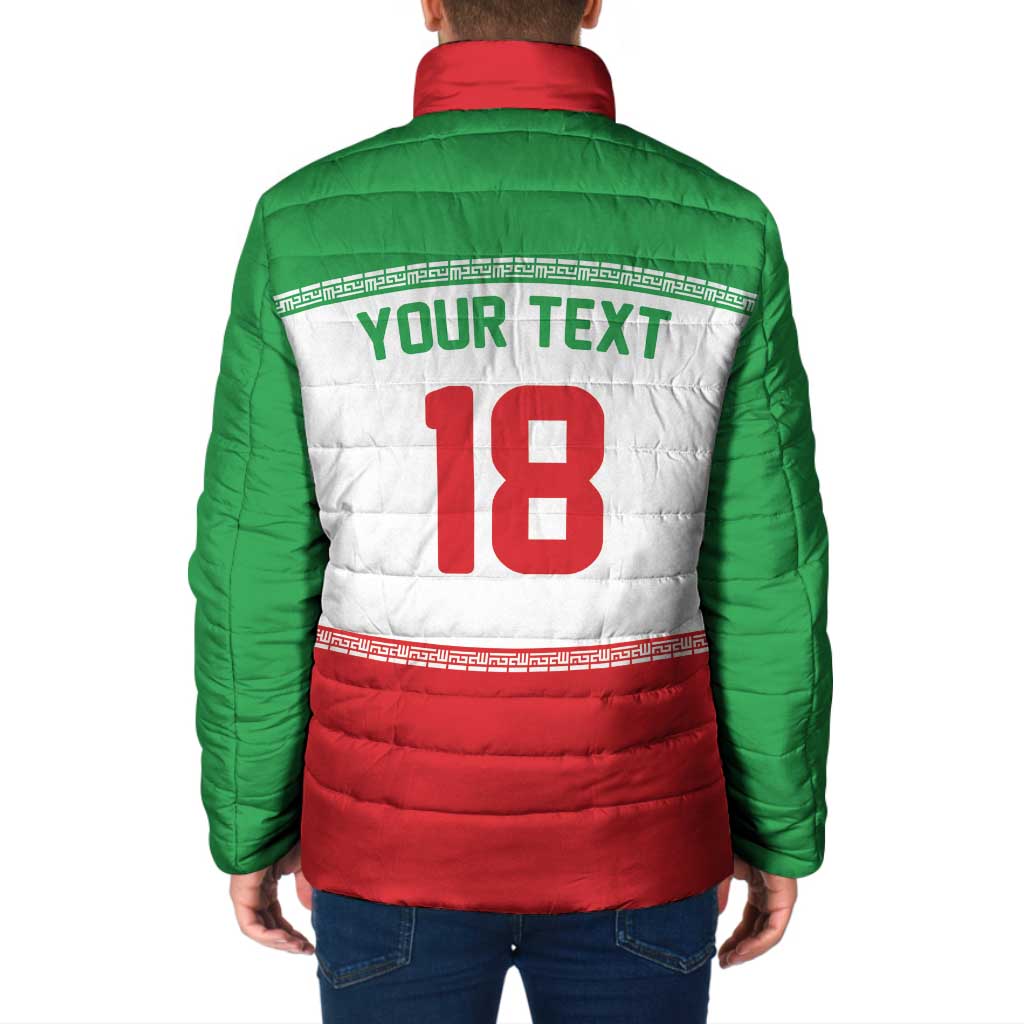 Iran Flag Custom Padded Jacket Persian Pride National Colors