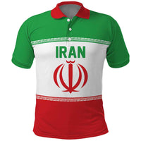 Iran Flag Custom Polo Shirt Persian Pride National Colors