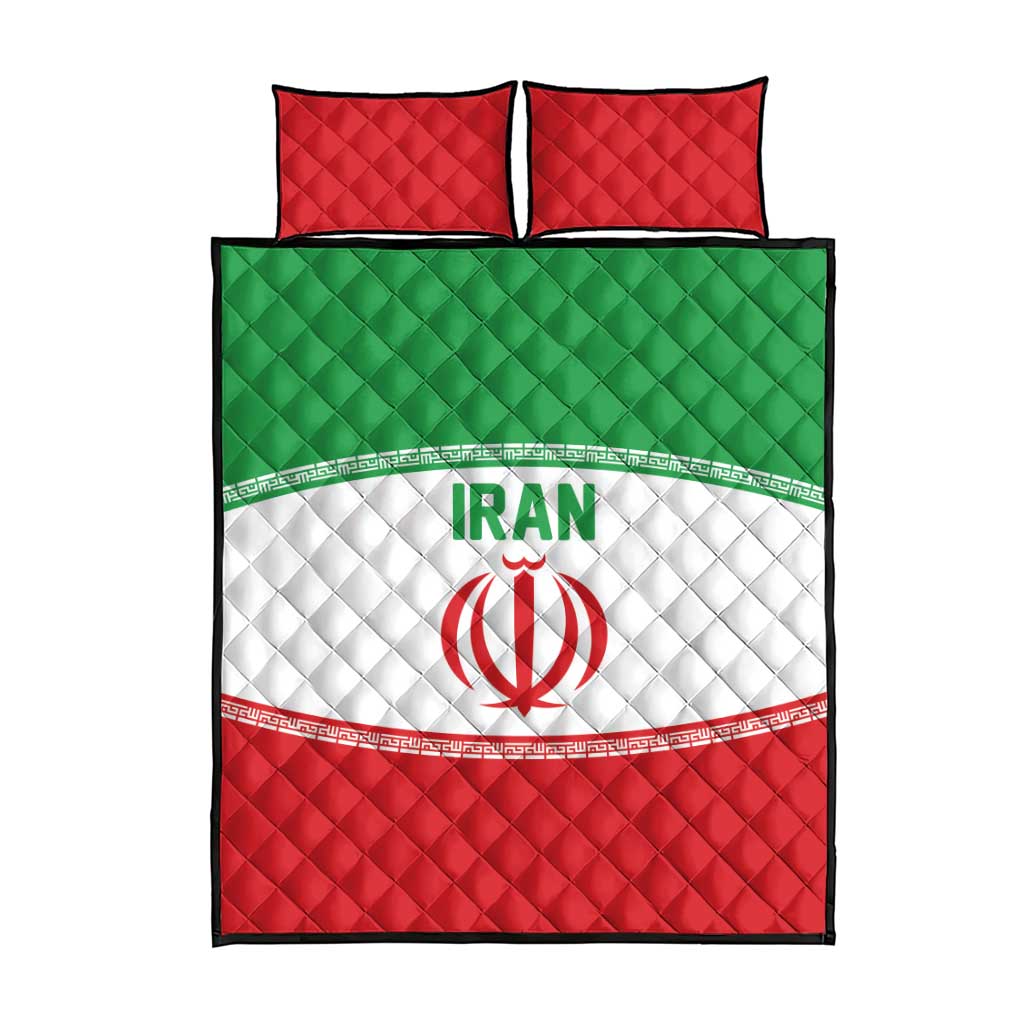 Iran Flag Quilt Bed Set Persian Pride National Colors