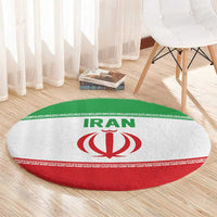 Iran Flag Round Carpet Persian Pride National Colors