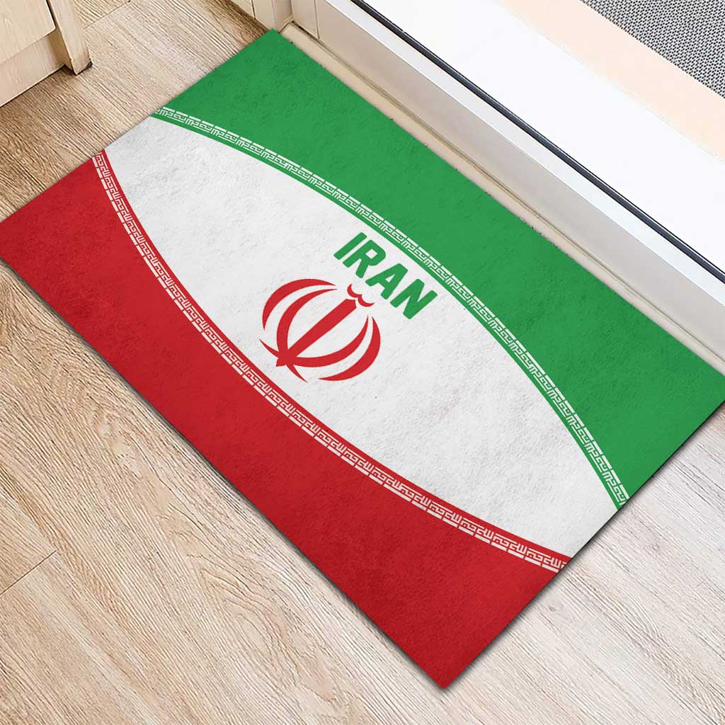 Iran Flag Rubber Doormat Persian Pride National Colors