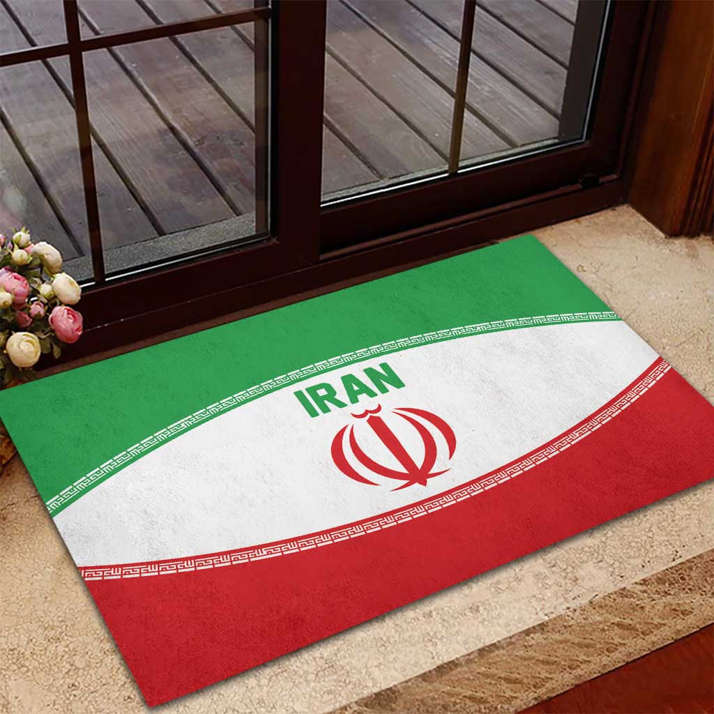 Iran Flag Rubber Doormat Persian Pride National Colors