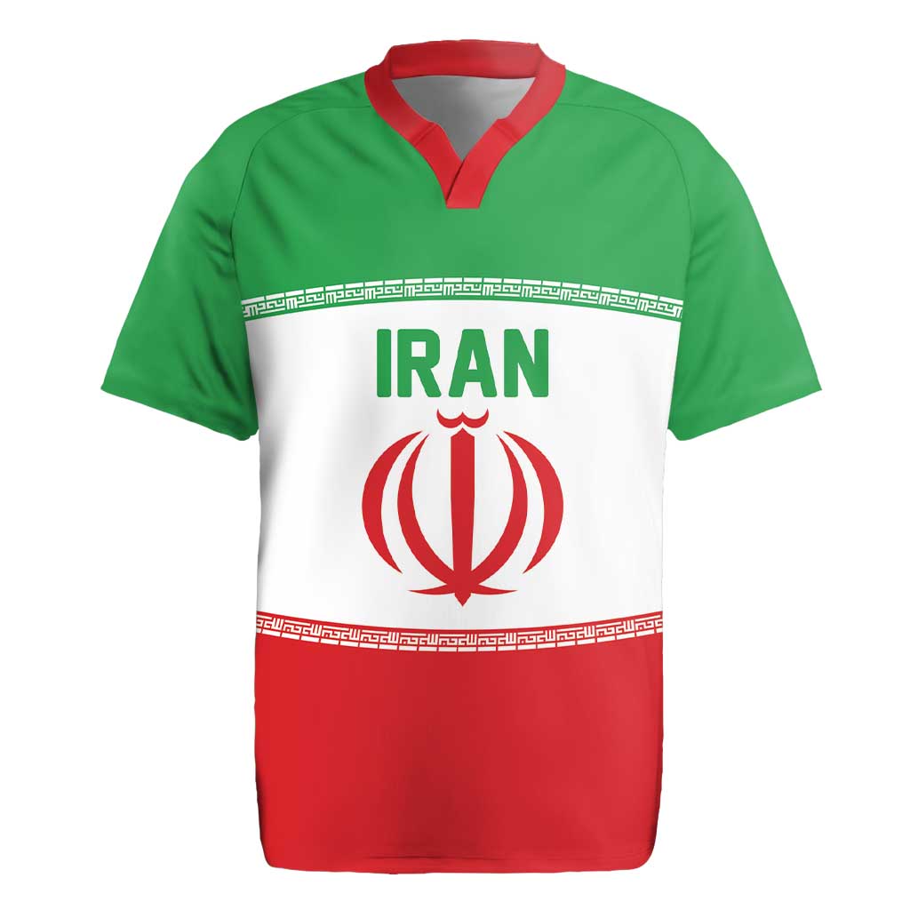 Iran Flag Custom Rugby Jersey Persian Pride National Colors