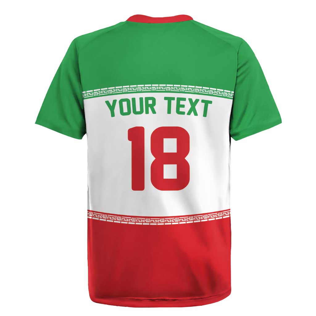 Iran Flag Custom Rugby Jersey Persian Pride National Colors