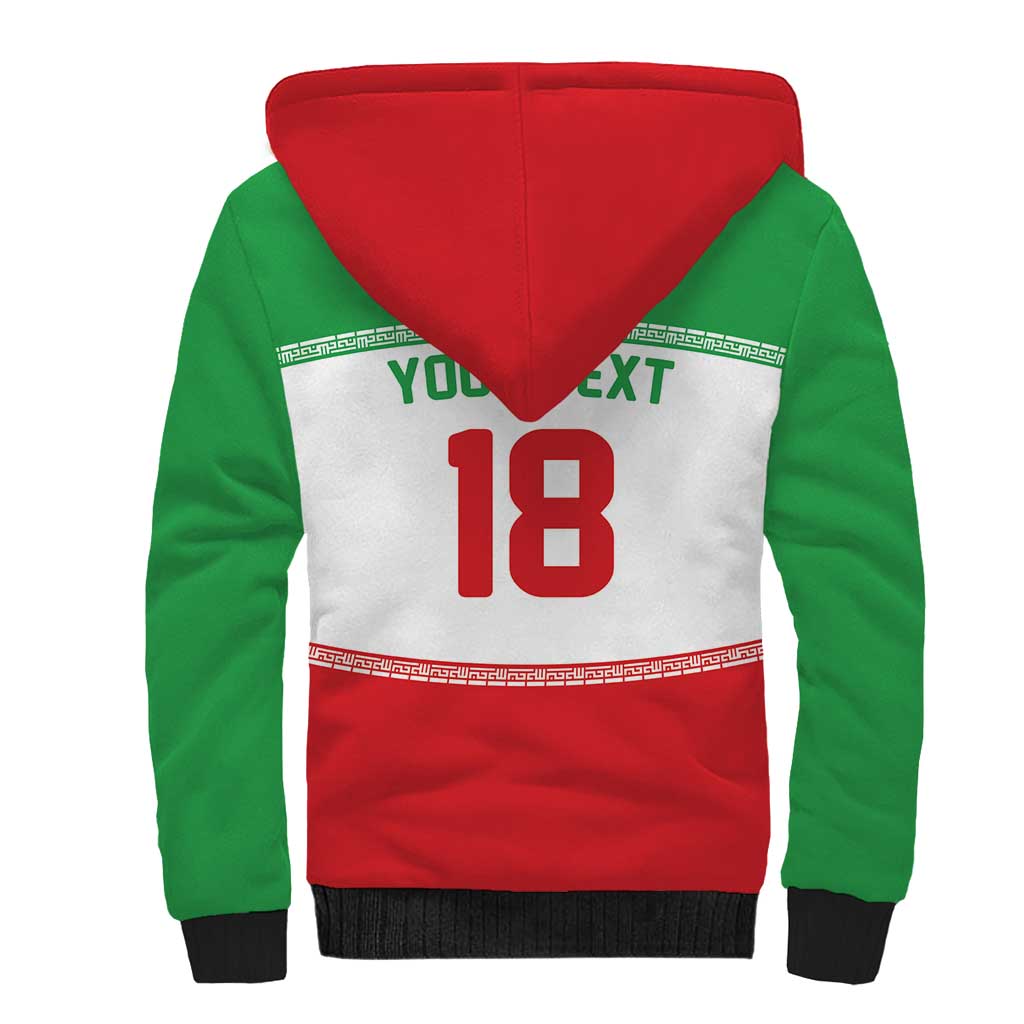 Iran Flag Custom Sherpa Hoodie Persian Pride National Colors