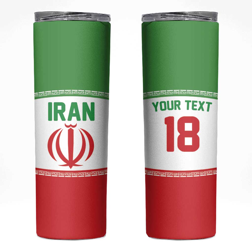 Iran Flag Custom Skinny Tumbler Persian Pride National Colors