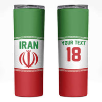 Iran Flag Custom Skinny Tumbler Persian Pride National Colors