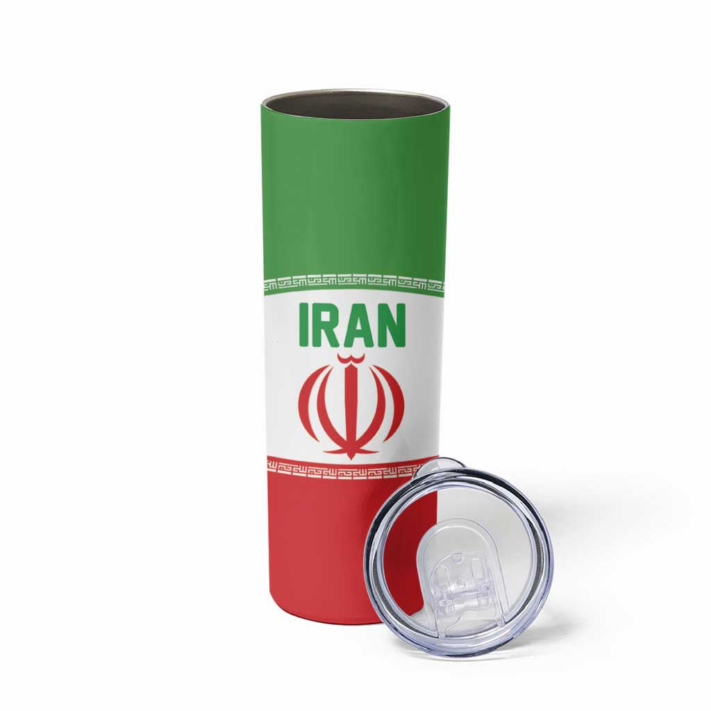 Iran Flag Custom Skinny Tumbler Persian Pride National Colors