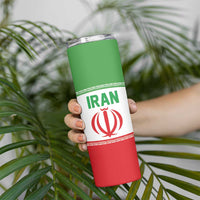 Iran Flag Custom Skinny Tumbler Persian Pride National Colors