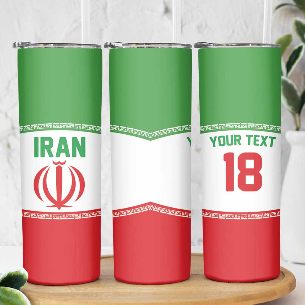 Iran Flag Custom Skinny Tumbler Persian Pride National Colors