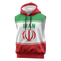 Iran Flag Custom Sleeveless Hoodie Persian Pride National Colors