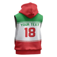 Iran Flag Custom Sleeveless Zip Hoodie Persian Pride National Colors