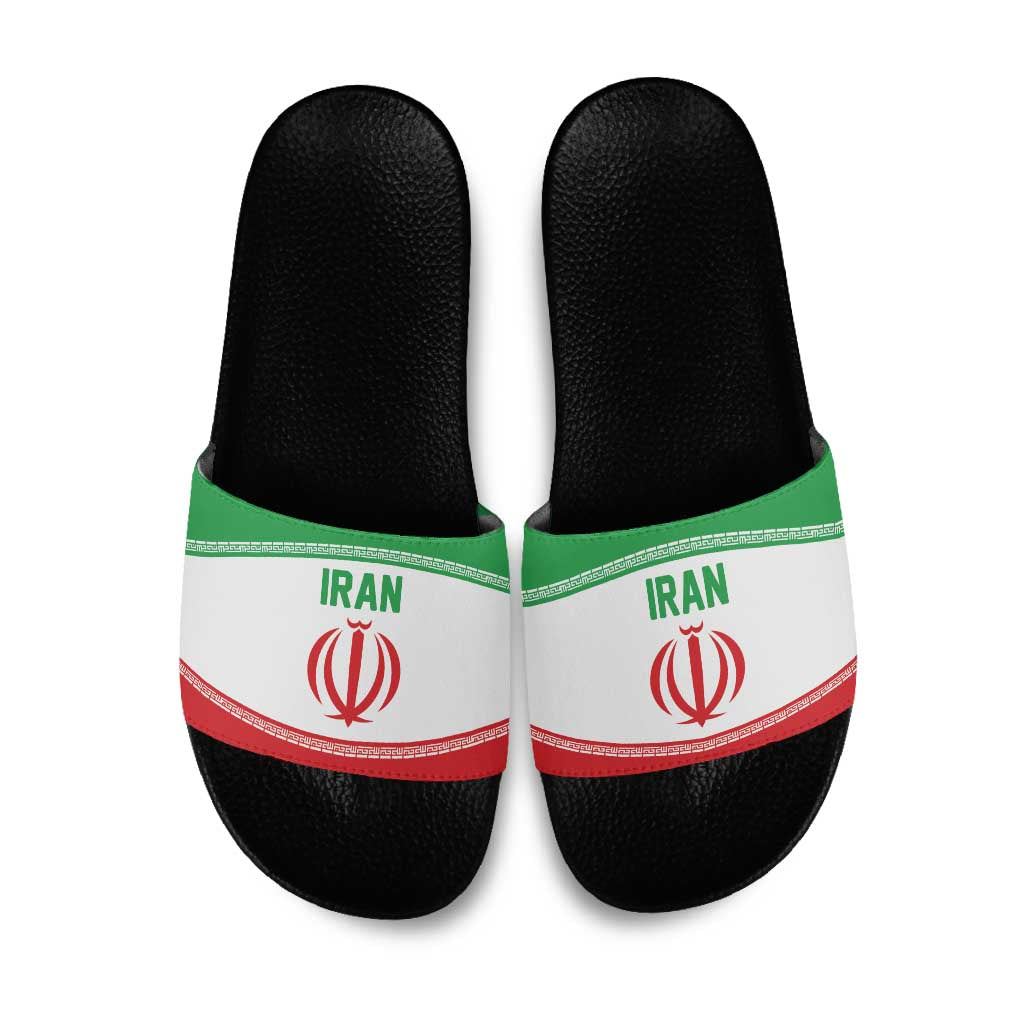 Iran Flag Slide Sandals Persian Pride National Colors