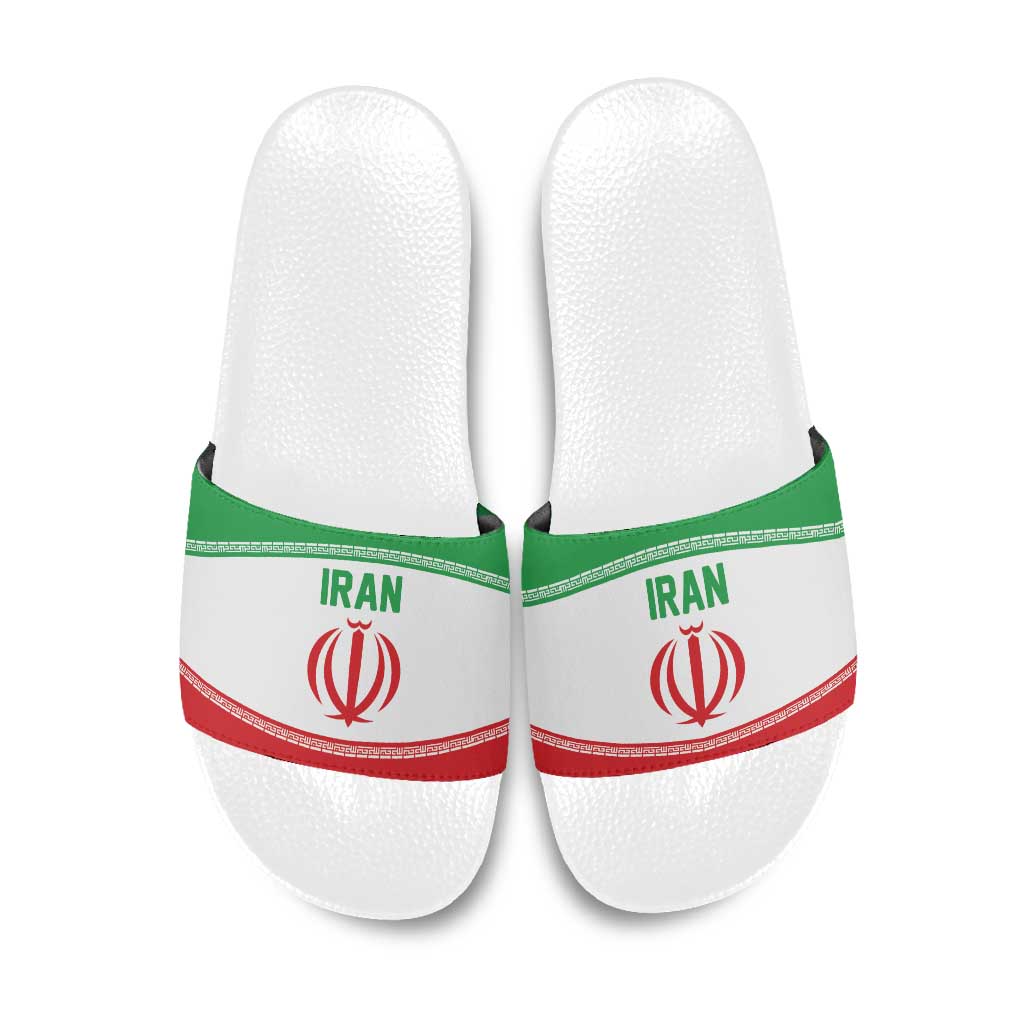 Iran Flag Slide Sandals Persian Pride National Colors