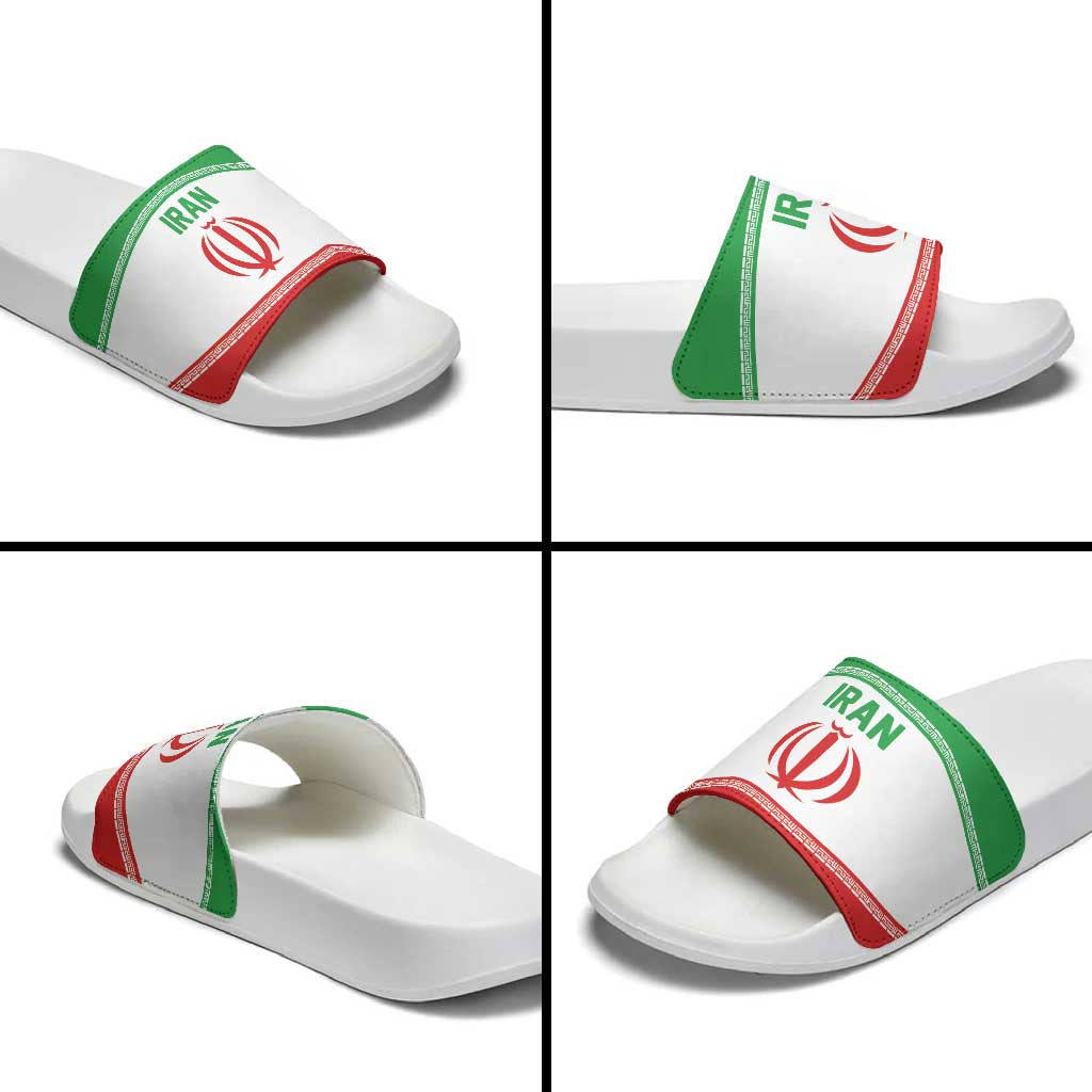 Iran Flag Slide Sandals Persian Pride National Colors