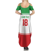 Iran Flag Custom Summer Maxi Dress Persian Pride National Colors