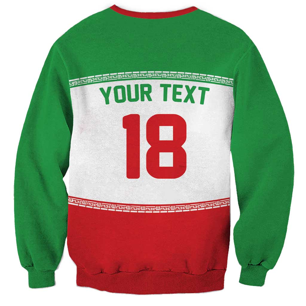 Iran Flag Custom Sweatshirt Persian Pride National Colors