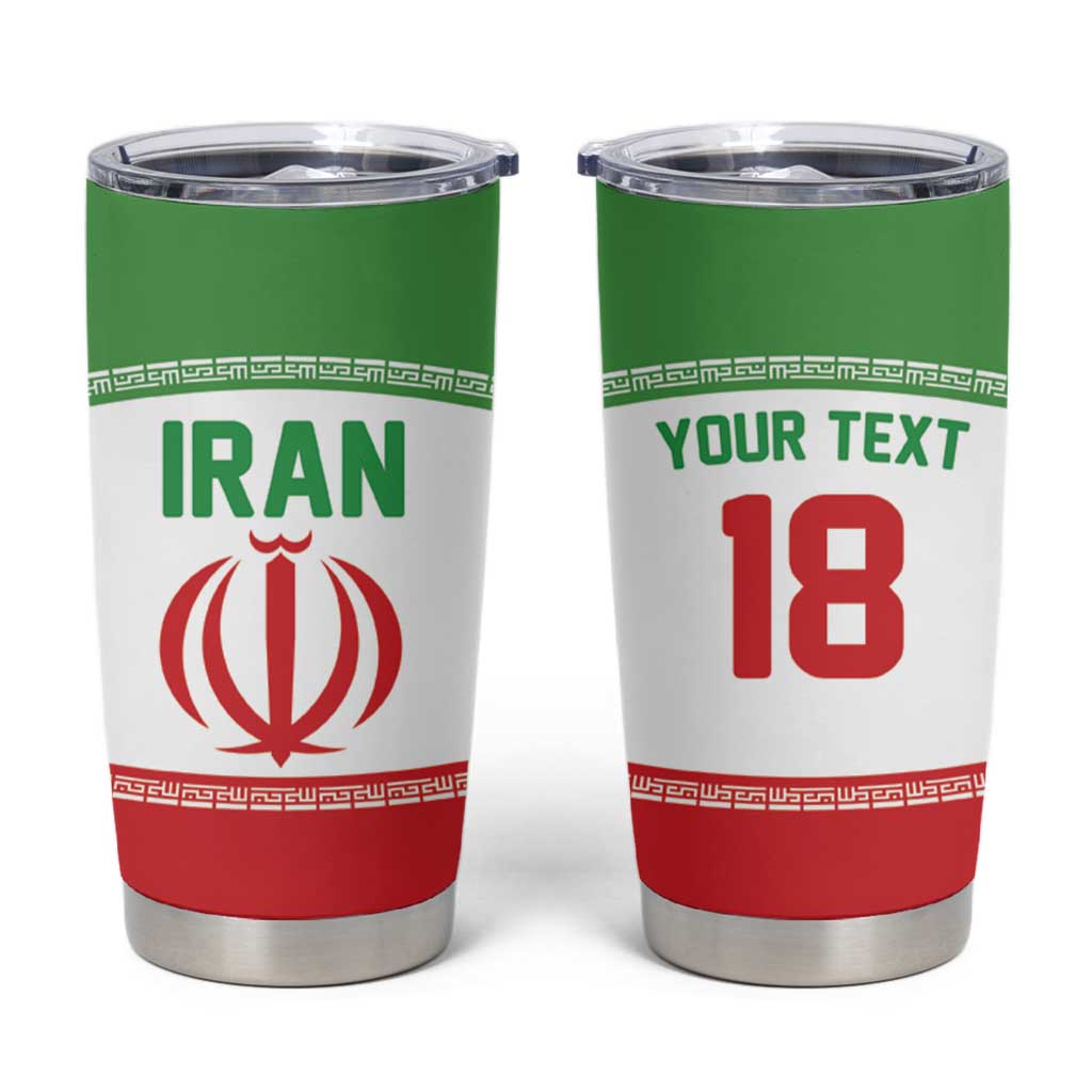 Iran Flag Custom Tumbler Cup Persian Pride National Colors