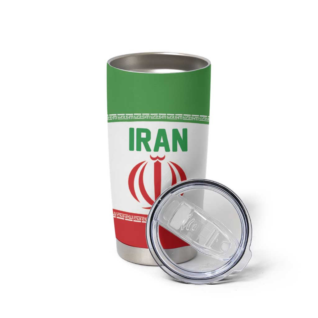 Iran Flag Custom Tumbler Cup Persian Pride National Colors
