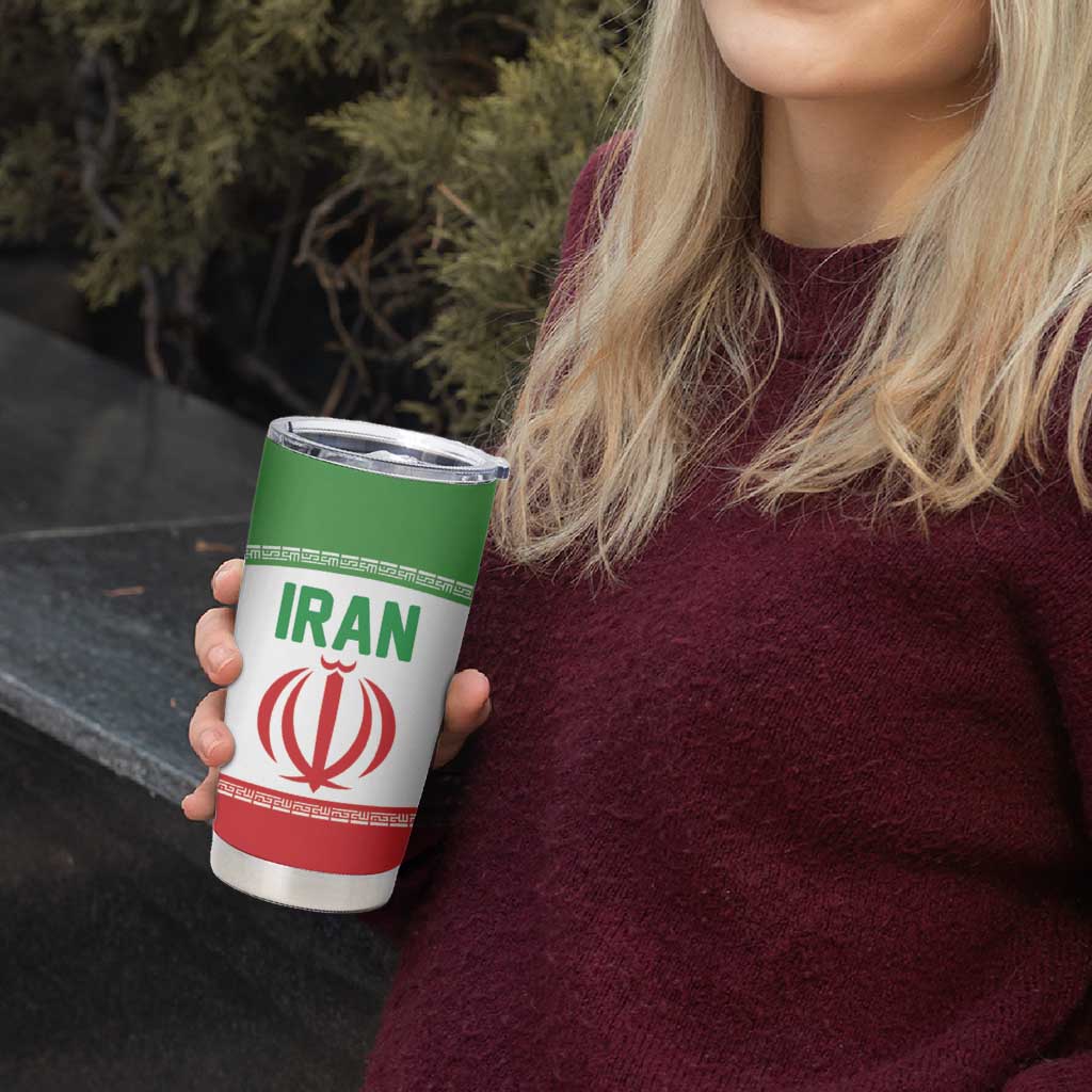 Iran Flag Custom Tumbler Cup Persian Pride National Colors