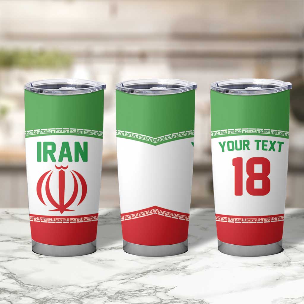 Iran Flag Custom Tumbler Cup Persian Pride National Colors