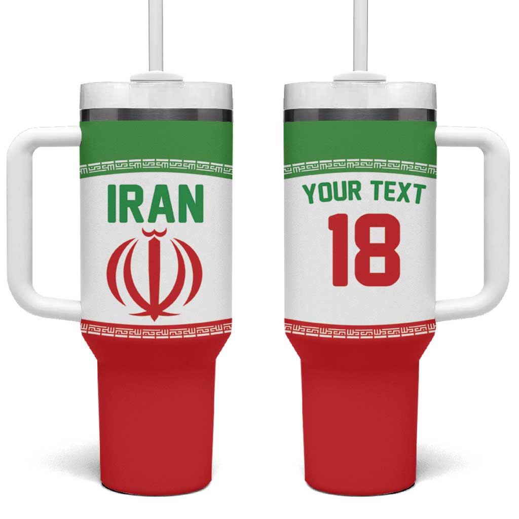 Iran Flag Custom Tumbler With Handle Persian Pride National Colors