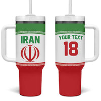 Iran Flag Custom Tumbler With Handle Persian Pride National Colors