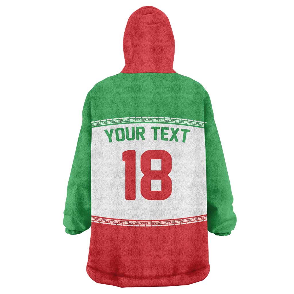 Iran Flag Custom Wearable Blanket Hoodie Persian Pride National Colors