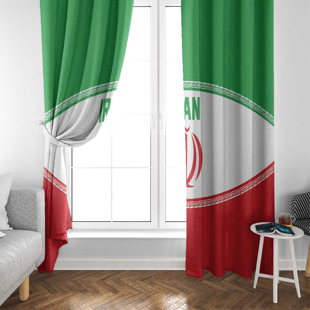 Iran Flag Window Curtain Persian Pride National Colors