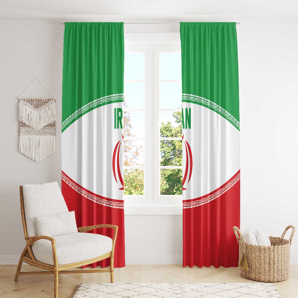 Iran Flag Window Curtain Persian Pride National Colors
