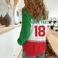 Iran Flag Custom Women Casual Shirt Persian Pride National Colors
