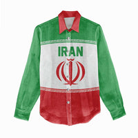 Iran Flag Custom Women Casual Shirt Persian Pride National Colors