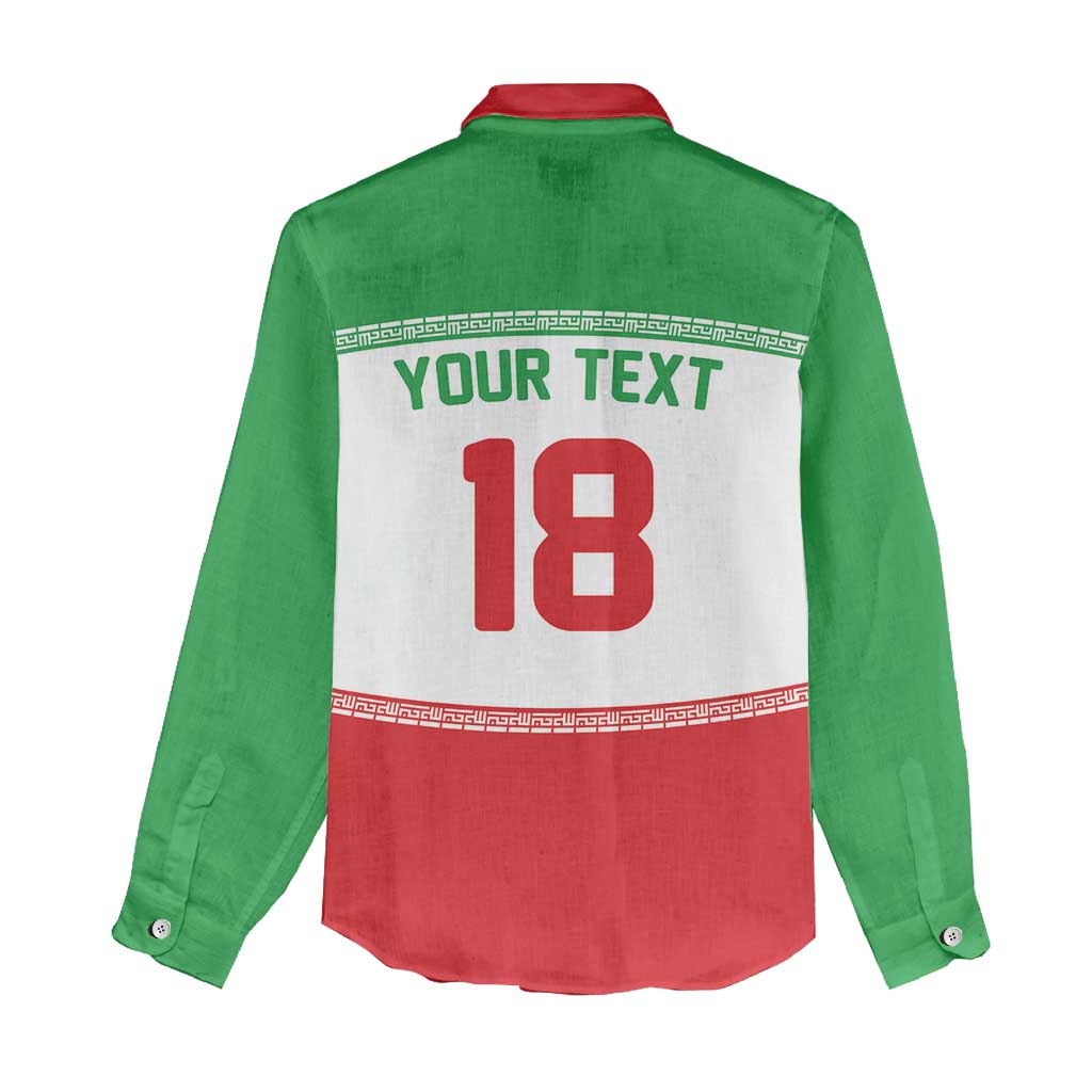 Iran Flag Custom Women Casual Shirt Persian Pride National Colors