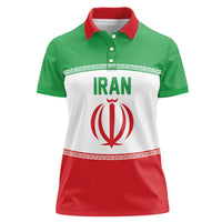 Iran Flag Custom Women Polo Shirt Persian Pride National Colors